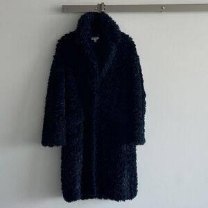 Max Studio Navy Blue Teddy Jacket